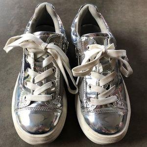 Silver sneakers